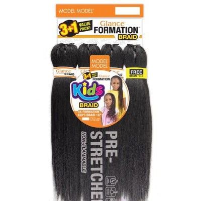 4X Formation Kid's Braid 32" folded 16" Glance Braiding Hair by Model Model