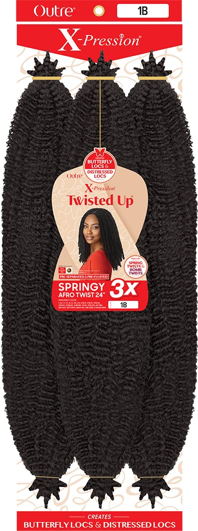 Outre X-Pression Twisted Up 3X Springy Afro Twist 24"