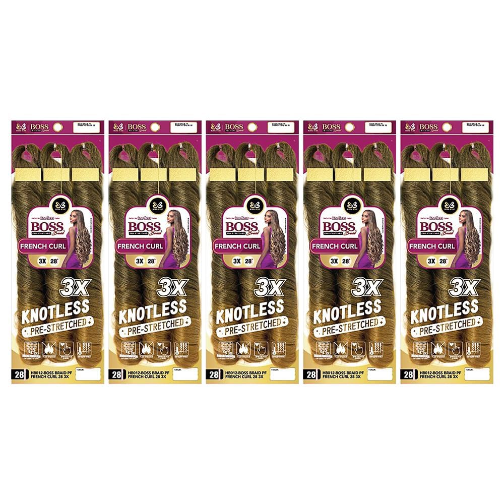 Bobbi Boss Braid HB012 French Curl 28" 3X Pack