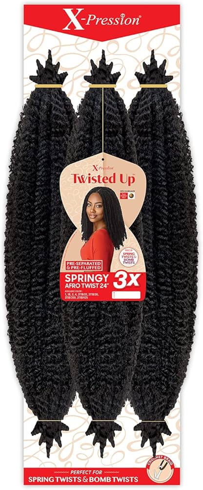 3x-Outre X-Pression Springy Afro Twist 24"
