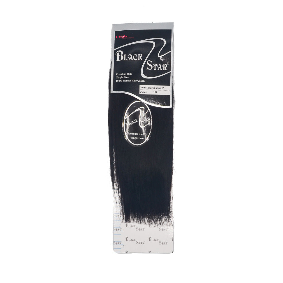 Black Star Weaving Human Synthetic Blend