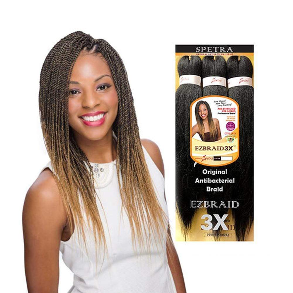 Spetra EZ Braid Pre-Stretched Braiding Hair 3X's Pack - 20" Inch