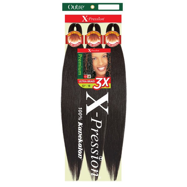 X-PRESSION 42" 3X PRE-STRETCHED BRAIDING HAIR