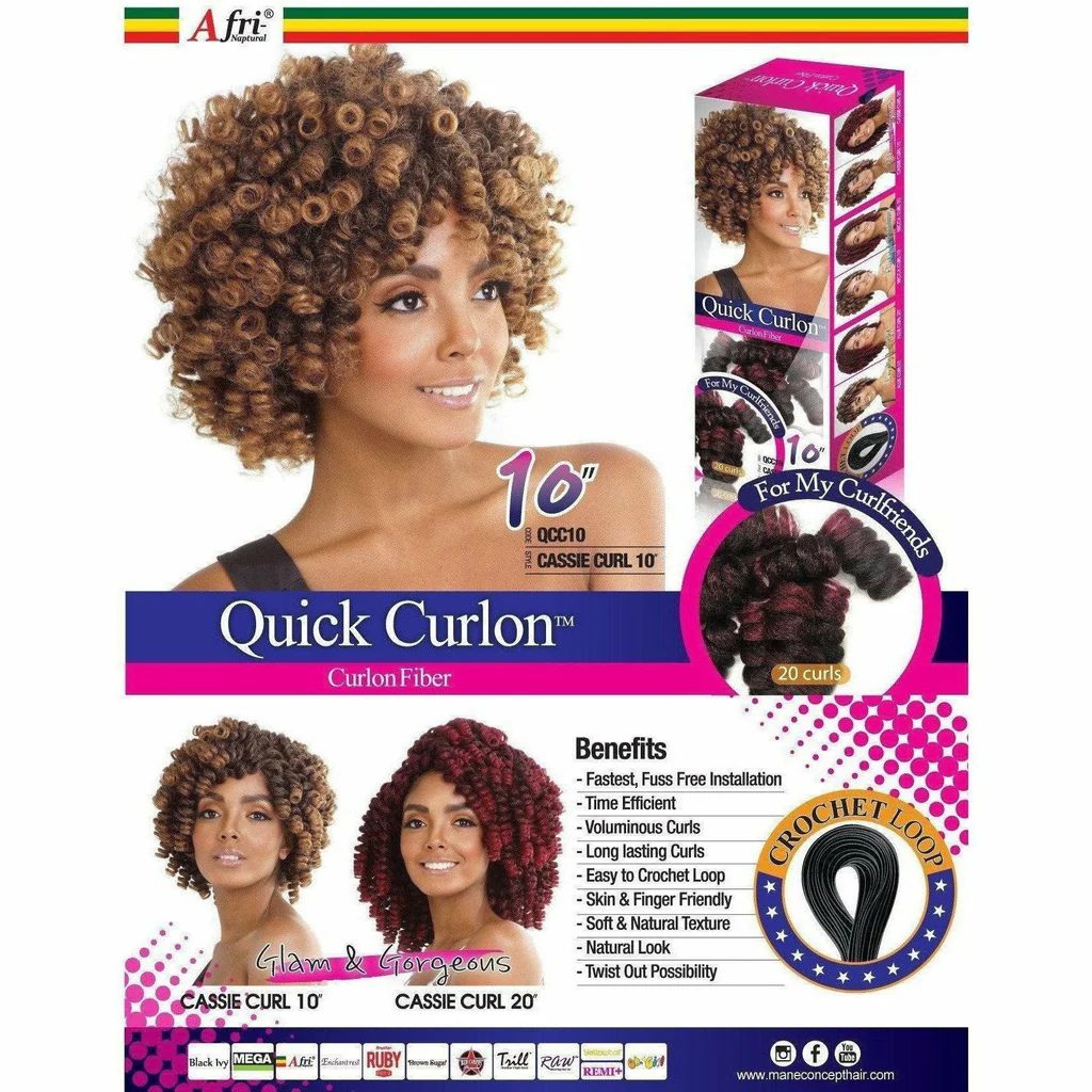 Afri-Naptural® Quick Curlon CASSIE CURL 10” (QCC10)