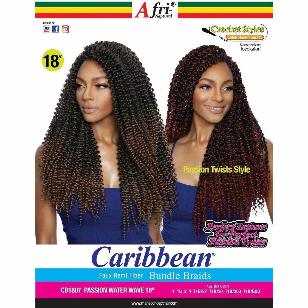 Mane Concept Afri-Naptural: Caribbean Passion Water Wave 18" (CB1807)