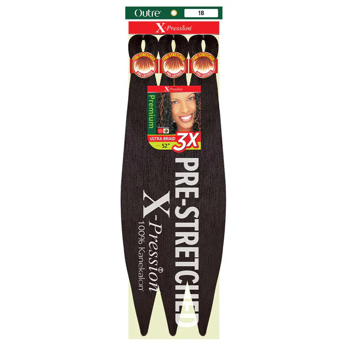X-PRESSION 52" 3X PRE-STRETCHED BRAIDING HAIR
