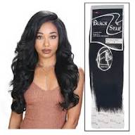 Black Star Weaving Human Synthetic Blend