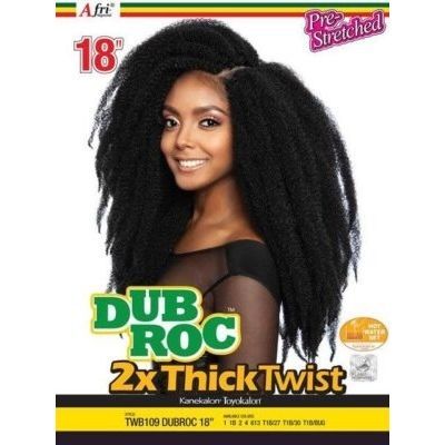 Afri-Naptural: 2X Dubroc Thick Twist 18" by Mane Concept  (TWB109)
